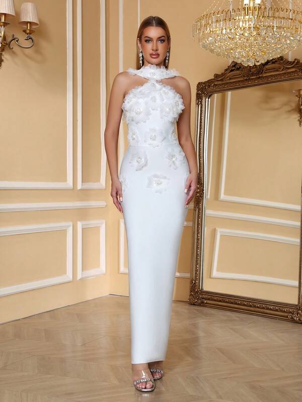 Love Aing Women's Sleeveless Sexy Tassel Party Dress, Suitable For Banquet, Cocktail Party