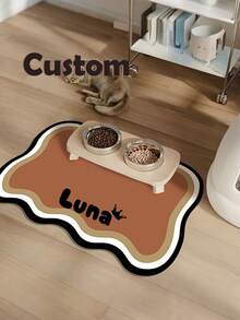 可定制速干宠物喂食垫,可印宠物名字 - 防溅水、吸水、易清洁设计,爪印图案,适用于猫狗,可水洗,是送给宠物主人的完美礼物。宠物喂食垫、宠物食品垫、趣味设计、耐用宠物垫、狗垫、猫粮垫、狗粮垫、狗午睡垫、狗碗垫、午餐垫、猫粮垫、狗粮垫、吸水宠物喂食垫 - 彩色 - 查看 10