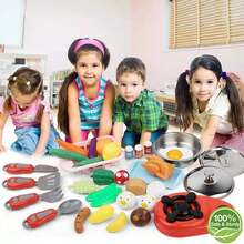 ¡RecomendadoJuguete de Cocina con Utensilios, Olla de Sopa y Cocina a Gas, Cubiertos, Cesta de la Compra - Regalo de Aprendizaje para Niñas y Niños Mayores de 3 Años¡Top de Temporada - 1 - Ver 9