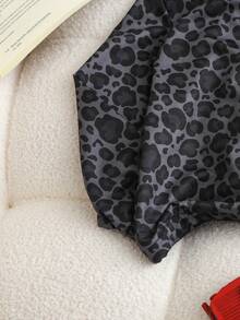 Young BoyWarm Leopard Print Long Sleeve 2 Pieces Set, Autumn/Winter - Dark Grey - View 4