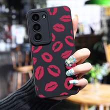 Funda protectora mate premium para Samsung, funda de teléfono con labios morados, Galaxy S24 Ultra, S23 Plus, S22+, S21, S20 FE, S10, A72, A54 5G, A53, A52, A52S, A15, A14, A13, A12, A22, A21S, A51, A33, A32, A23 5G, GT2, silicona suave, a prueba de golpes, funda protectora unisex - Colores mixtos - Ver 6