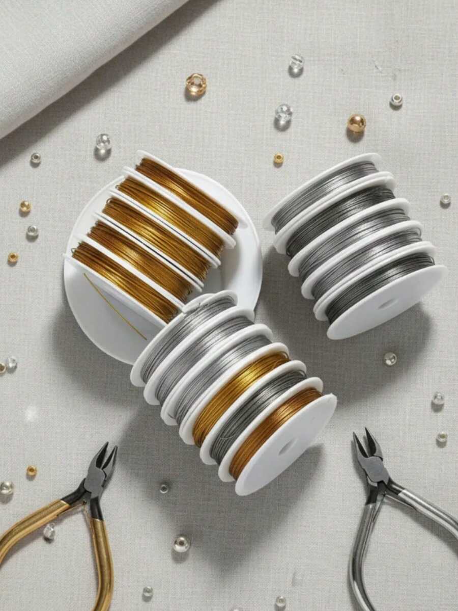 Bisutería Alambre De acero plastificado para bisuteria - Dorado - Ver 1