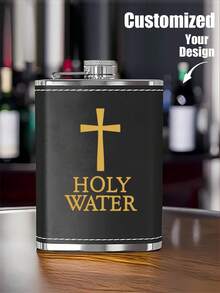 Spersonalizowana piersiówka ze stali nierdzewnej, Spersonalizowany kieszonkowy pojemnik na whisky, Chrześcijański wzór na wodę święconą, Spersonalizowana piersiówka ze stali nierdzewnej, Spersonalizowana mini butelka na alkohol na kemping, Chrześcijański prezent duchowy, Spersonalizowana piersiówka dla mężczyzn, Pierś dla drużby, Spersonalizowana grawerowana piersiówka dla drużby, Spersonalizowana przenośna piersiówka, Nadaje się na uroczystości duchowe, Wyjątkowy prezent dla mężczyzn, dla przyjaciół, kolegów, braci - Wielokolorowe - Zobacz 3