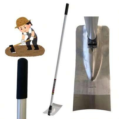 家庭 鍬 ステンレス 大 プロ用 くわ 軽量 除草 畑 道具 平鍬 農機具 農具 園芸 ガーデニング 農業 女性 庭 農作業 家庭菜園 用具 工具 大進 楽々