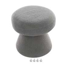 Chaise de maquillage, tabouret de coiffeuse, tabouret rond multifonctionnel, pour une utilisation dans les chambres, les salons, les salons de beauté, les dressings, les studios et autres lieux. - Gris - Voir 6
