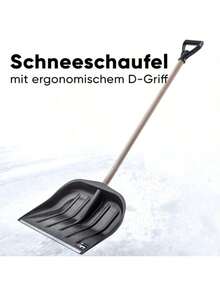D-Grip Snow Shovel - Efficient Snow Removal Tool For Winter Home Use - Black - View 2