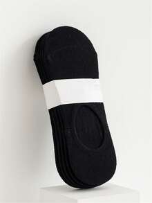 5對女士隱形平襪,低口襪套裝 - 黑色 - 查看 6