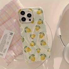 Una funda de teléfono de verano con patrón de limón a la moda, con características impermeables, anti-huellas y resistentes a los arañazos, compatible con  16/16 Plus/16 Pro/16 Pro Max/ 15/15 Plus/15 Pro/15 Pro Max/ 14/14 Plus/14 Pro/14 Pro Max/ 13/13 Pro/13 Pro Max/ 12/12 Pro/12 Pro Max/ 11/11 Pro Max/11 Pro. - Colores mixtos - Ver 6