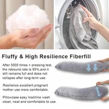 1pc J-Shaped Single Leg Pregnancy Pillow, Soft Lumbar Support Side Sleeper Cushion, Essential For Daily Rest - Super Soft Gray - View 6