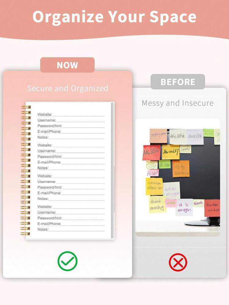 1 Piece A6 Password Notebook - Quick Internet Password Record Book, Includes Website, Username, Address Book, Anniversary, Birthday And Notes, Internet Login Information For Home And School Office - Multicolor - View 7