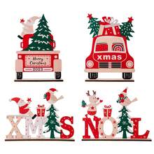 Christmas Wooden Of Table Desk Top -Christmas Desktop Decorations Sign Designed With Santa Claus ,XMAX Car,Christmas Festival Party Decoration For For Xmas Home, Christmas Home Decorations For Home Office Party Indoor Outdoor Decor, For Holiday Decor Home Party Supplies,Christmas Decorations ,Room Decor,Christmas
