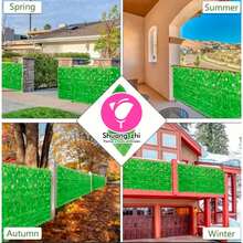 Muro Verde Artificial de 1m x 3m| Alta Realidad y Calidad Premium Planta Barrera Cerca Artificial Enredadera - Verde/Hoja - Ver 11