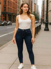 Women Jeans - Navy Blue - View 6