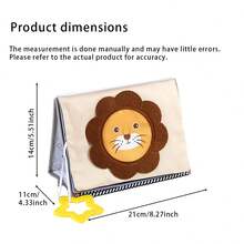 1 pièce Livre en tissu pour bébé avec queues d'animaux, livre en tissu, jouets pour nourrissons, calendrier miroir avec papier froissant, jouets éducatifs précoces pour bébés garçons et filles, jouets sensoriels pour le temps de tummy, cadeau - Multicolore - Voir 12
