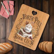 1pc Christmas Tray, Cutting Board, Customizable Name And Text, With Bow, Reindeer, And Snowflake Elements, Merry Christmas, Warm And Sweet Gift, High-End Housewarming Gift, High-Quality Kitchenware, Suitable For Parents, Couples, Wives And Cooking Couples, Valentine's Day Gift, For Holding Food And Fruits, Fashion On, Essential For Housewarming - Beige - View 20