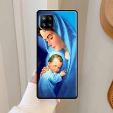 Funda religiosa de María y Jesús compatible con Samsung Galaxy A06 A05 A16 A26 A36 A56 A33 A32 A52 A15 A53 A13 A34 A54 A14 A35 A55, funda compatible con  17, funda  17 Pro, funda  17 Pro Max - HI1796 - Ver 2