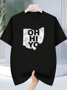 Hello! - Funny Ohio State T-Shirt - Black - View 7