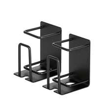 Soporte para cepillo de dientes montado en la pared de acero inoxidable, organizador 3 en 1 para cepillo de dientes, pasta de dientes y vaso (Negro (2 unidades)) - Negro (paquete de 2) - Ver 1