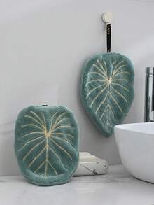 1 件/3 件创意叶子设计手巾，悬挂式装饰毛巾，适用于厨房、浴室、卧室，吸水且易于清洁，个性化毛巾