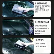 汽车玻璃防水喷雾防雨涂层疏水防雨汽车液体挡风玻璃后视镜遮蔽剂汽车抛光套装，汽车配件