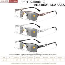 Óculos de leitura clássicos com mudança de cor (3 unidades), lentes com filtro de luz azul, ideais para pessoas de meia-idade e idosos lerem livros, jornais e usarem celulares. Unissex. - RC1/2/3 Multicolor - Ver 1