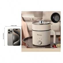 RAF 1-2 Person Multifunctional Electric Rice Cooker & Hot Pot, 1.8L Capacity, Non-Stick Coating, Dual Temperature Control, Ergonomic Handle, Suitable For Dorm And Office Cooking