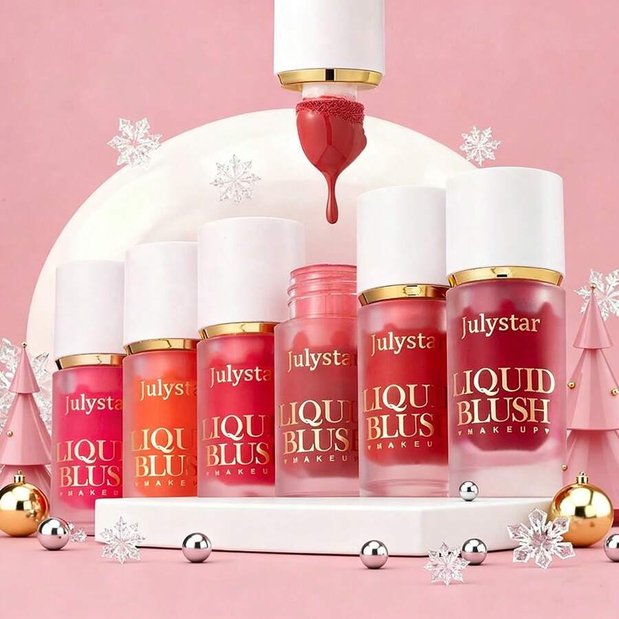 Julystar 6色愛心液體腮紅盤 禮盒組 浪漫腮紅 情人節完美禮物