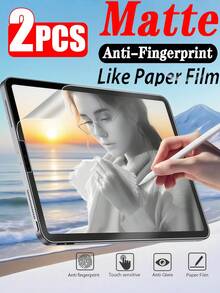 2 Peças Película Antiofuscante Fosca, Antiimpressão Digital, Antirrisco, Protege a Visão, Película Semelhante a Papel Fosco para Proteção de Tela de Tablet Compatível com Huawei Matepad/Honor, Compatível com iPad Air Pro 11 13 5ª/6ª/7ª/8ª/9ª/10ª/11ª Geração 2025 2024 11 polegadas 13 polegadas, Compatível com Samsung Galaxy Tab S9 S8 S7 S9FE S10+ S10 FE A9 A9+ S8+ S9+ 12,4 polegadas, Compatível com Xiaomi Redmi, Compatível com Apple Pencil, Película Macia, Não é de Vidro - Fosco - Visão 57