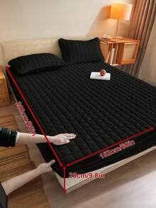 1件床笠，床上用品，床垫保护套，亲肤床垫套，卧室装饰，透气绗缝床垫垫，适用于8-15英寸床垫，房间装饰，静音床垫套，适用于卧室、客房，深口袋设计，床垫套，防尘床笠，适用于单人床、双人床、大号床、特大号床，仅包含床笠，不含枕套，床上用品礼品，可机洗，秋季家居装饰，婚礼，秋季装饰 - 彩色 - 查看 86