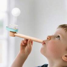 漂浮吹管球游戏玩具，漂浮吹管球平衡吹奏玩具，减压平衡吹奏玩具，适合幼儿、儿童、成人，趣味派对用品 - 彩色 - 查看 7