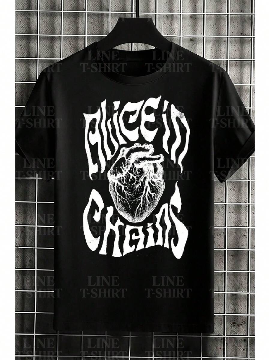 Alice In Chains Rock Band T-Shirt, Grunge, International Music, Unisex, Men's/Women's, 100% Cotton, Premium Top Quality Streetwear, New Release, Immediate Shipping, Various Colors!! Plus Size - AliceInChains5 - Xem 1