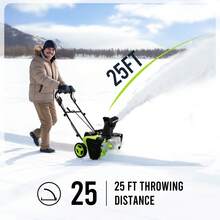 Deli Steelite 2x21V Cordless Snow Blower, 20" Brushless Motor, 850 Lbs/Min With 2x4.0Ah Batteries - 美規A型插(110-127V) - 查看 3