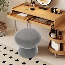 Chaise de maquillage, tabouret de coiffeuse, tabouret rond multifonctionnel, pour une utilisation dans les chambres, les salons, les salons de beauté, les dressings, les studios et autres lieux. - Gris - Voir 4