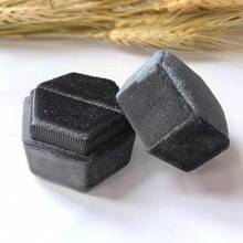 1 pieza Caja de anillo de terciopelo hexagonal personalizada, caja de anillo de boda y compromiso personalizada de una/dos ranuras, elegante caja de almacenamiento de anillos estilo retro, regalo de boda, regalo del Día de San Valentín - Multicolor - Ver 17