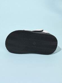 Infant/Toddler Striped Flat Sandals, Hook And Loop Closure Sandals For Babies & Little Kids - Beige - View 6