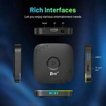 Android 14 智能电视盒，真正的 Android 智能电视机顶盒，配备 4K RK3518 四核处理器、双 WiFi 6、蓝牙 5、语音遥控器、2GB 内存和 16GB 闪存，是一款流媒体设备，时尚配件，高性能设备。 - 黑色 - 查看 3