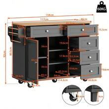 Mobile Storage Islands - Black + MDF - View 8