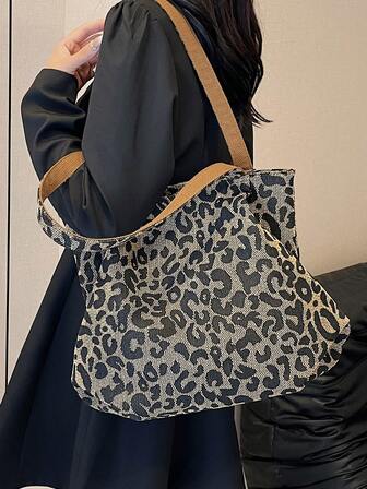 大容量手提包，复古风格仿皮手提包，带前袋，适合工作和旅行