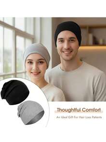 4顶轻薄透气的四季通用针织帽，适合睡眠、化疗、跑步、骑行、徒步、钓鱼等运动。 - A - 查看 6