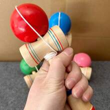 1pc Advanced Kendama Balance Ball, A Wooden Ball For Hand-Eye Coordination Training And Balance Training, An Ideal Choice For Daily Reaction And Agility Training. Suitable For Adults And Children. Enhances Arm Flexibility For Boxing, Table Tennis, And Badminton. An Excellent Gift For Christmas And Thanksgiving - Multicolor - View 4