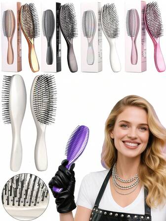 Professional Detangler Hair Brush For Salon & Home Use – Curved Paddle Comb For Blow Drying, Straightening & Daily Hair Care – Gentle On Scalp, Anti-Breakage Styling Brush For Thick, Long, Wet Or Dry Hair,Hair Brush,Slick Back Brush,Styling Brush,Curly Hair Brush,Edge Brush,Hair Comb,Brush Hair,Hair Brush Set,Comb Hair,Comb For Curls,Detangling Brush,Hair Brush For Women,Hair,Travel,Hair Products,Hair Tools,Hair Stuff,Barber,Barber Accessories,Barbershop,Hairdressing Equipment