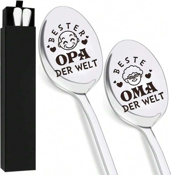 Weihnachtsgeschenk für Großeltern - Kaffeelöffel Set