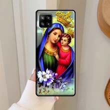 Funda religiosa de María y Jesús compatible con Samsung Galaxy A06 A05 A16 A26 A36 A56 A33 A32 A52 A15 A53 A13 A34 A54 A14 A35 A55, funda compatible con  17, funda  17 Pro, funda  17 Pro Max - HI1796 - Ver 5