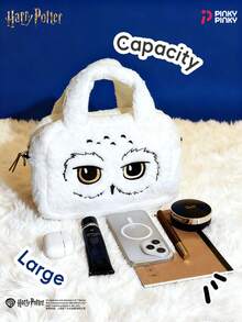Harry Potter Girls' Hedwig Handbag, Plush Crossbody Bag, Large Capacity Zipper Clutch, Suitable For Commuting, Outings, Festivals, Parties, Halloween, Christmas And Other Occasions, Great Gift For Young Women, Students And Ladies - White - View 4