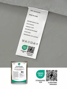 1个纯色枕套，不含枕芯，柔软，抗皱，不易褪色，透气，无填充物，可机洗，通过Oeko-Tex认证 - 灰色 - 查看 9