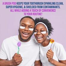 GuruNanda Brush Pods - Toothbrush Cover For Manual & Electric Toothbrush, Keeps Toothbrush Fresh & Clean, Travel Accessories With Natural Essential Oil Vapors, 3 Pack{Inchsize_nameinch:InchPackof3inch} - 包3 - 查看 7