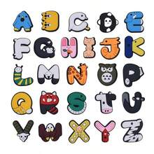 26pcs Creative Animal Letter Shoe Decoration, PVC Material DIY Shoe Accessories, Multifunctional Decoration - Multicolor - View 12