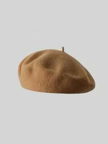 1顶女士贝雷帽，秋冬季，韩版南瓜贝雷帽，休闲保暖羊毛帽，百搭，日式复古艺术家帽 - 彩色 - 查看 2