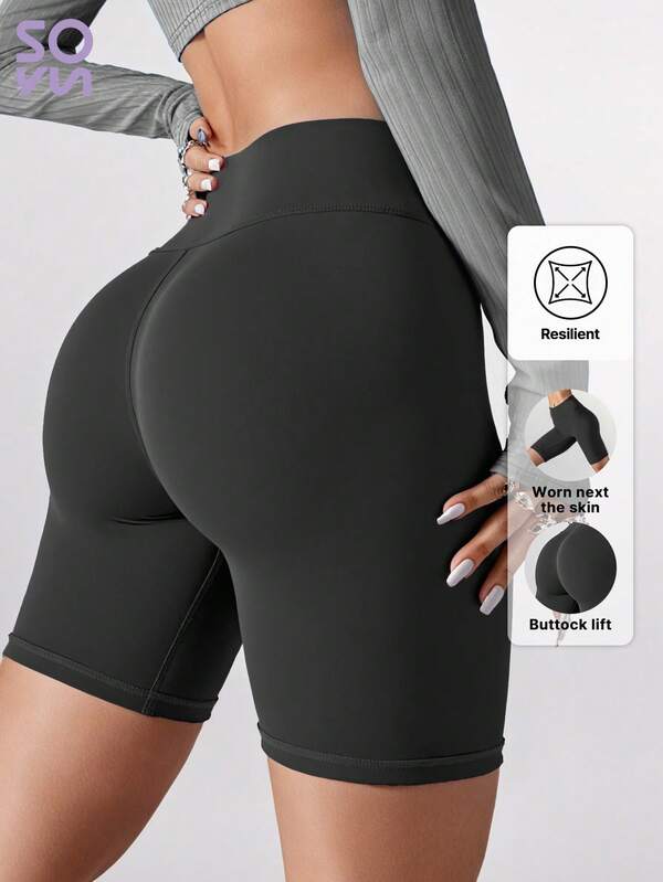 Soyun Soyun Women's Sports Shorts Mid-Length Leggings Soft And Skin-Friendly Suitable For Outdoor Yoga Sports Spring Summer And Autumn