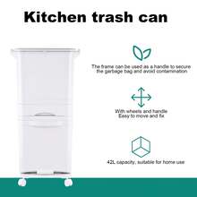 Cubo de basura de cocina - Blanco - Ver 7